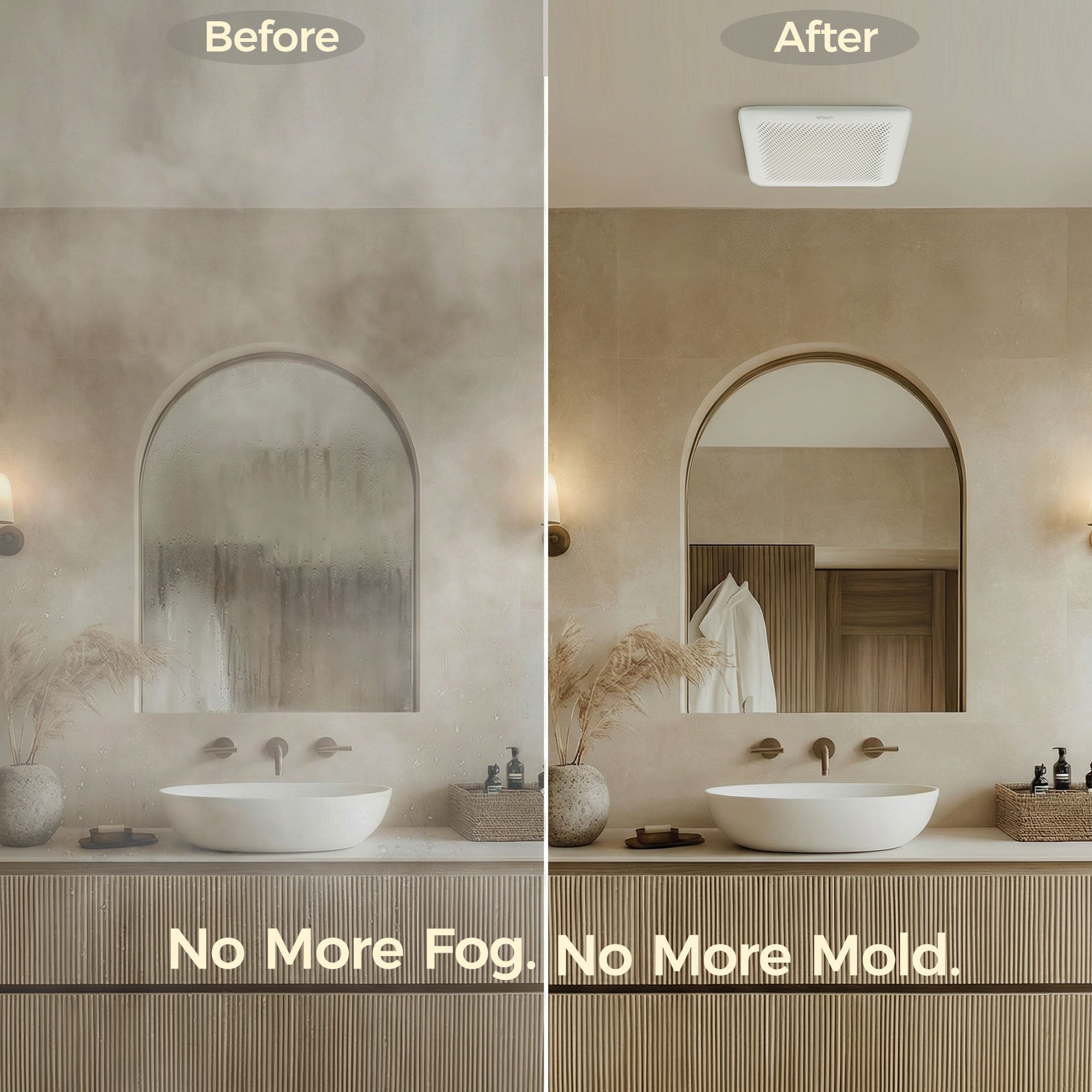 AUPU SilentFlow DC Smart Bathroom Exhaust Fan