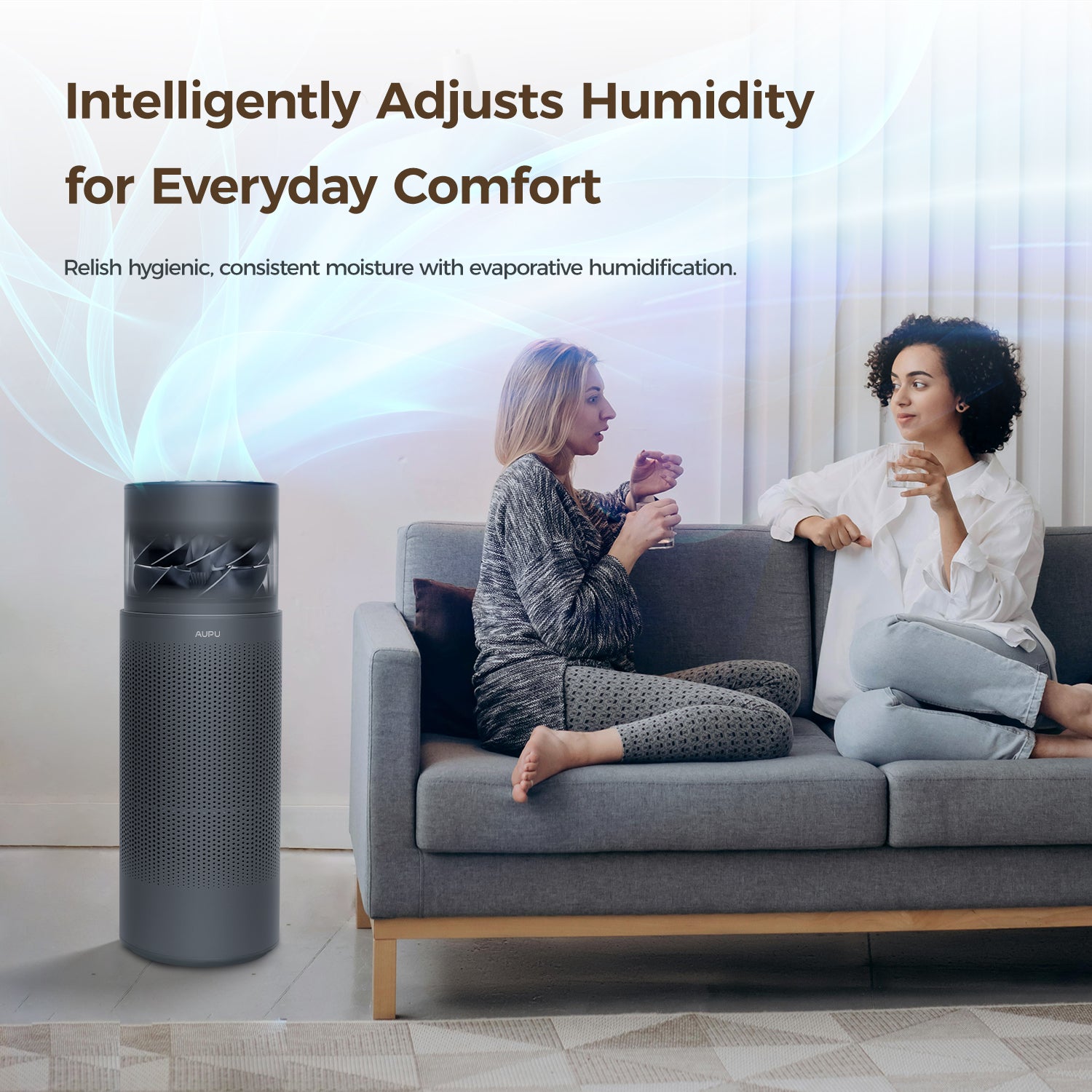 AUPU Airwhale 2 in 1 Air Purifier with Humidifier