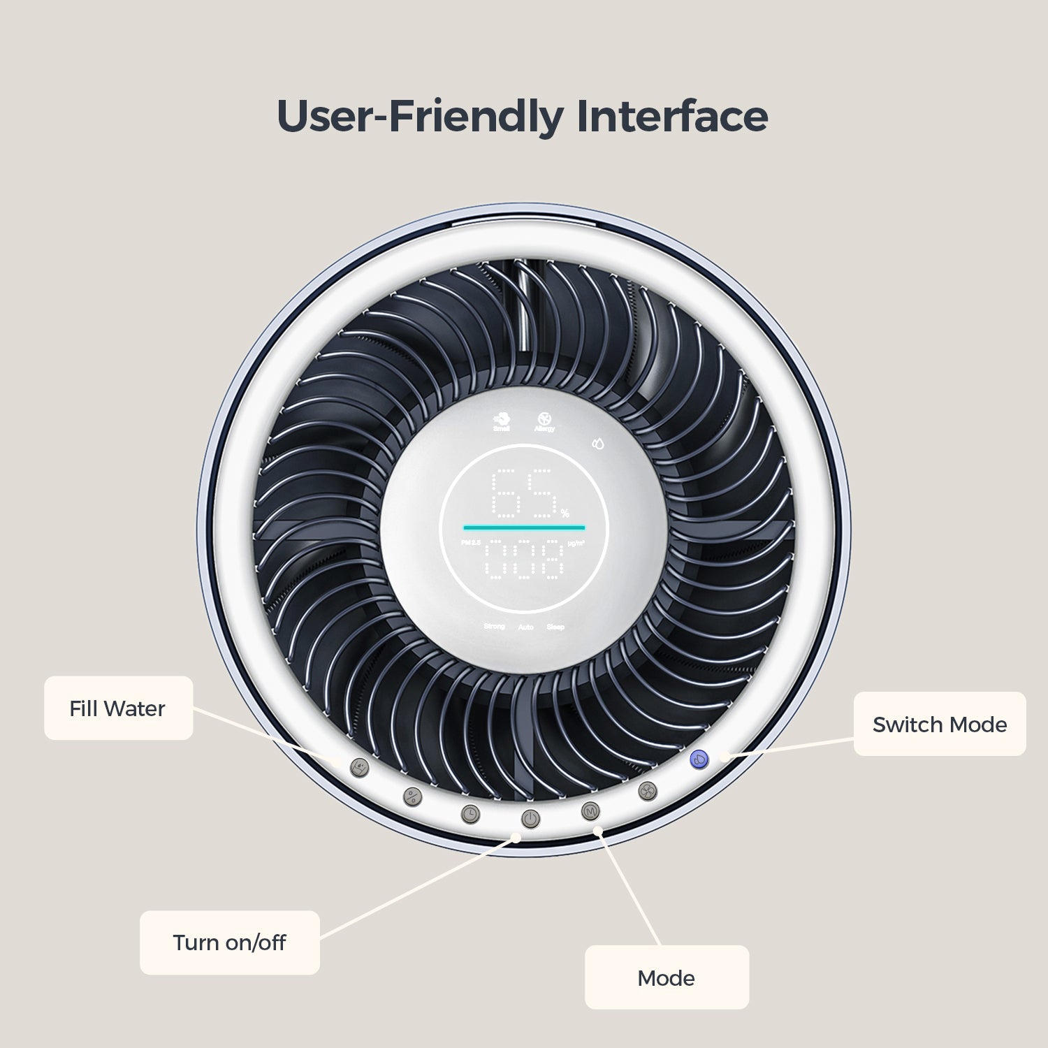 AUPU Airwhale 2 in 1 Air Purifier with Humidifier