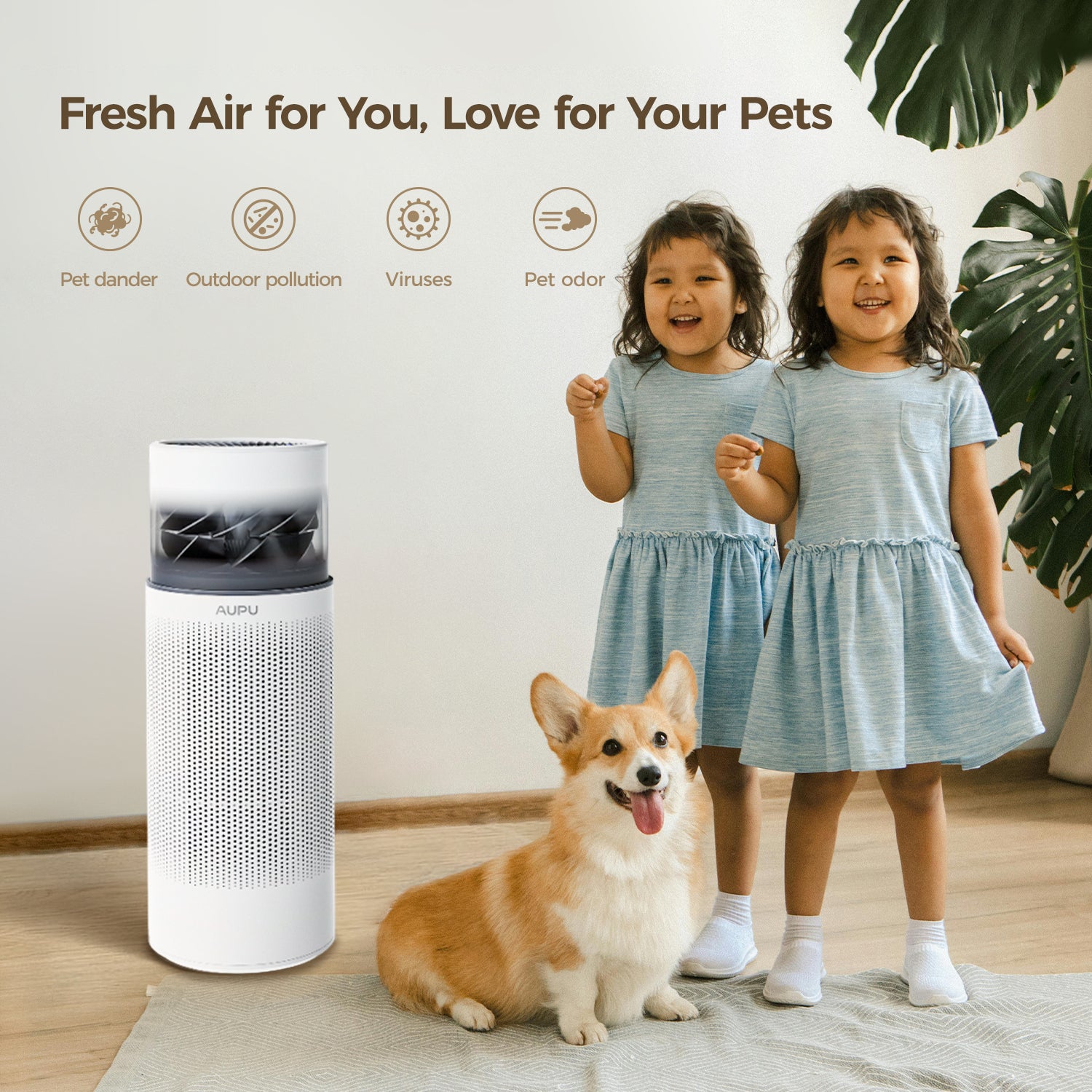 AUPU Airwhale 2 in 1 Air Purifier with Humidifier